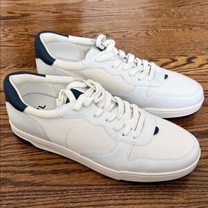 Madewell White and Navy Athletic Shoes